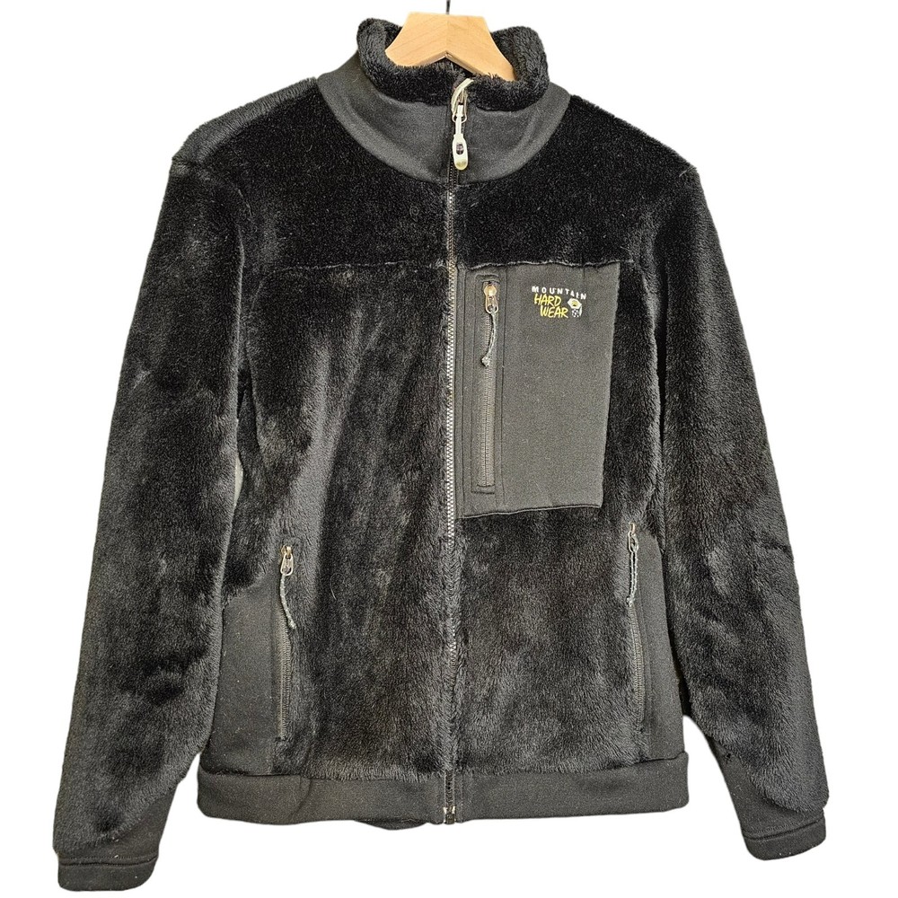 Mountain Hardwear Women's Black Plush Zip Jacket - Medium